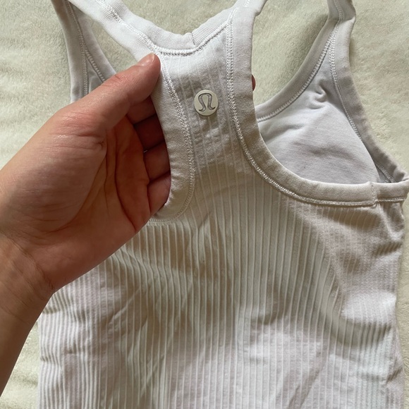 White Ribbed Tank Top - Picture 3 of 3